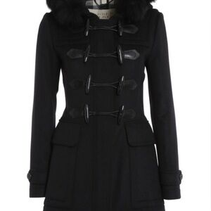 Burberry Brit Wool Pea Ciat with Fur. Size 2. GUC.